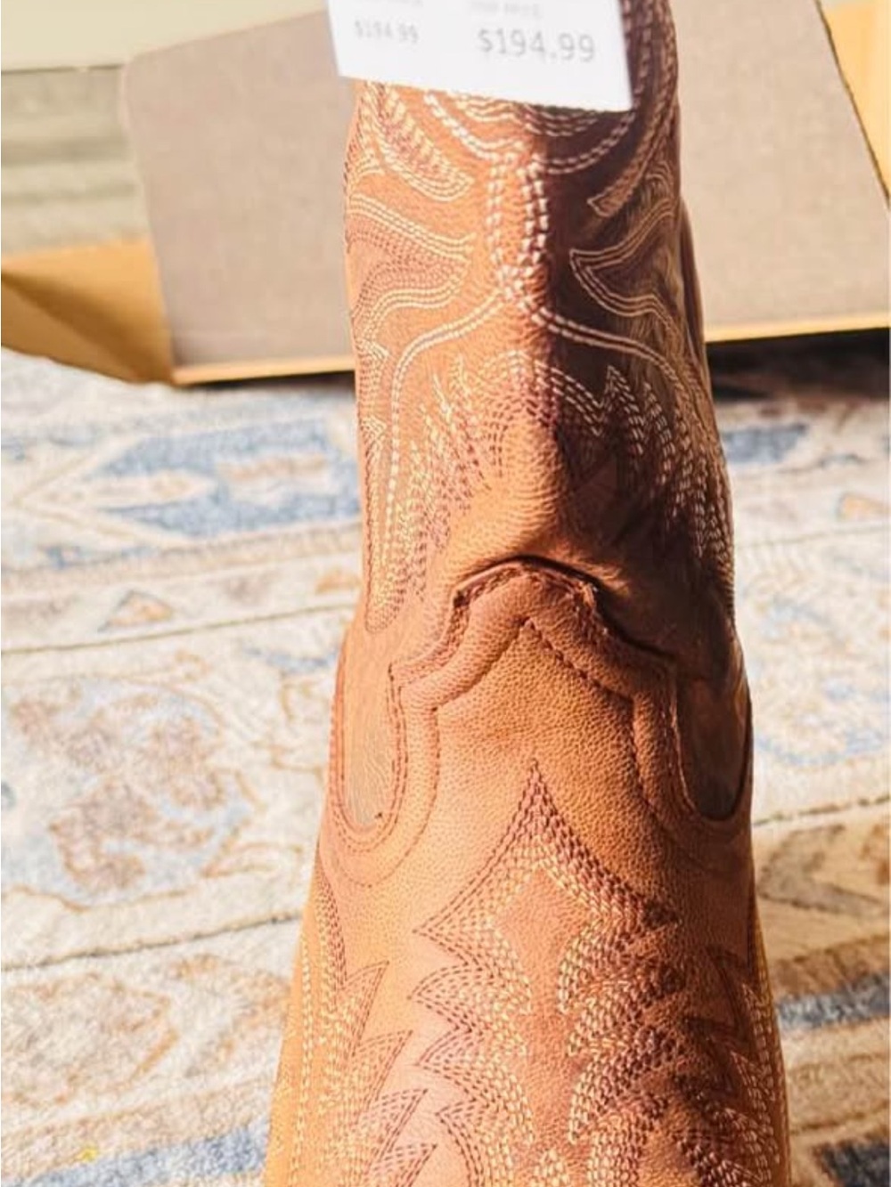 Ariat Tan Embroidered Western Ankle Boots